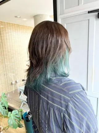 ミディアム カラー 堀 望美のヘアスタイル