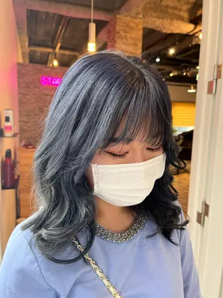 セミロング カラー ヘアカラー&縮毛矯正 STAR☆RIVERのヘアスタイル