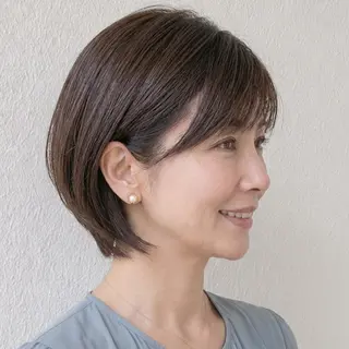 ショート 庭木華瑠🐾ボブ🧡 透明感カラー✨のヘアスタイル