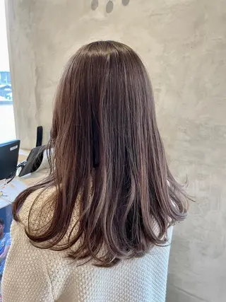 ロング ブリーチなし透明感 カラー✨山仲絢圭のヘアスタイル