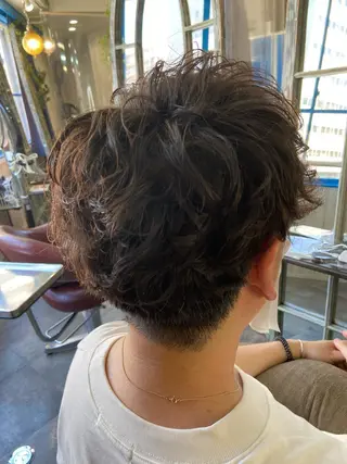 ショート パーマ メンズ カットパーマ✂️ 小坂田玲亜のヘアスタイル