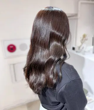 ロング 大人ガーリーベージュ カラー/新宿/ふたばのヘアスタイル