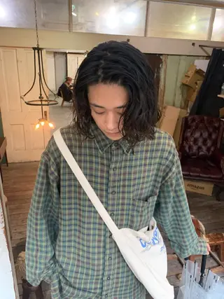 ロング カラー パーマ ヘアアレンジ メンズ キッズ 垢抜けカラー ヒロムのヘアスタイル