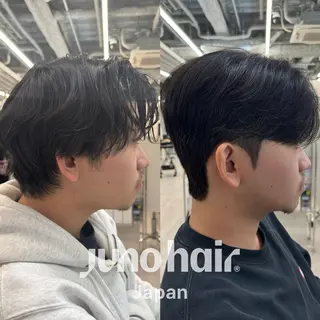 メンズ 韓国式ダウンパーマ 🇰🇷櫻井健のヘアスタイル