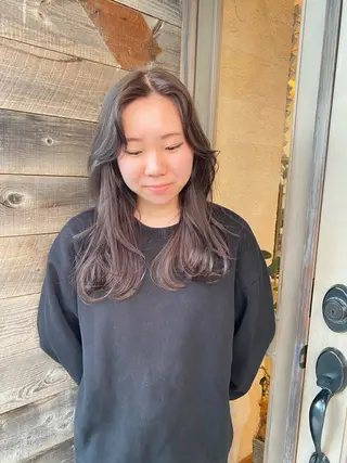 ロング カラー 竹内 柚子のヘアスタイル