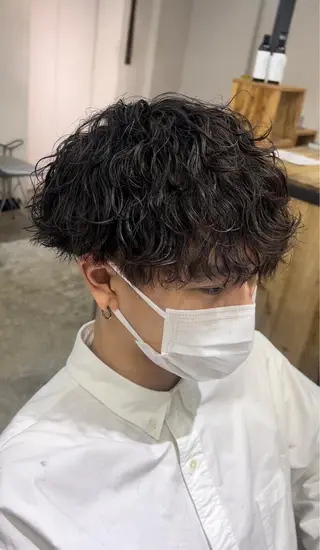 ショート パーマ メンズ おしゃれパーマ メンズ特化/みーまんのヘアスタイル
