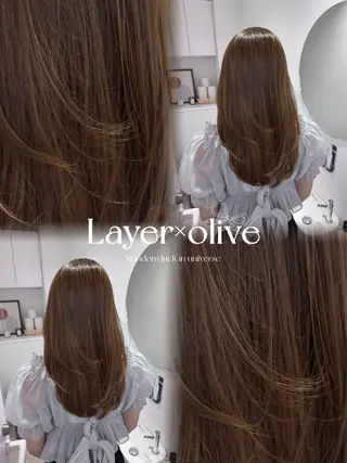 セミロング 透明感カラー🫧⌇ AO🫐🩵のヘアスタイル