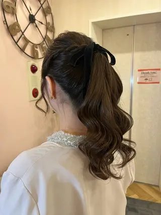 セミロング ヘアアレンジ 外川 生純美ೀ🌝のヘアスタイル