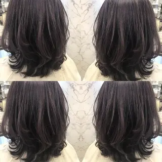 セミロング カラー box mico. mutsumiのヘアスタイル