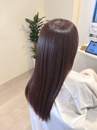 ロング カラー 柘植 里那のヘアスタイル