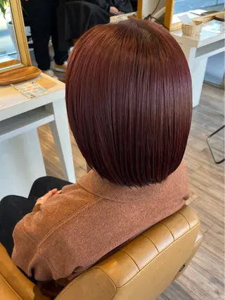 ショート カラー yui🥀/ボブ /ブリーチなしカラーのヘアスタイル