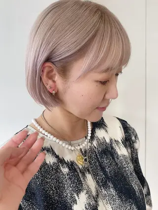 ミディアム カラー パーマ ヘアアレンジ メンズ ハイトーン/レイヤー 🌸さくらのヘアスタイル