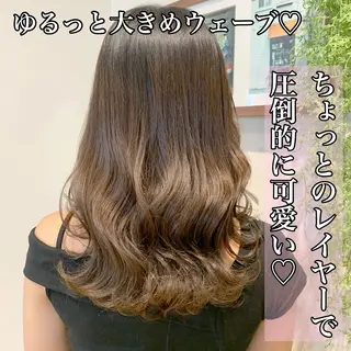 セミロング 💖レイヤー×美髪 💖momoのヘアスタイル
