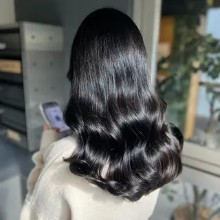 セミロング カラー プルエクステ リエコー　Ryoyaのヘアスタイル