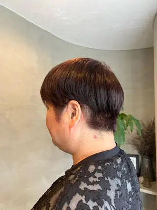 ショート カラー ブリーチなし透明感 カラー🪽 尾里真桜のヘアスタイル