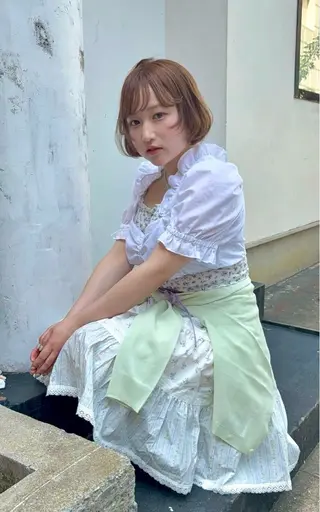 ミディアム カラー personマオ♡ girly/姫カットのヘアスタイル