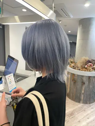 ミディアム カラー 艶髪ハイトーンカラー kana♡のヘアスタイル