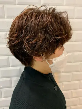 ショート カラー パーマ appiis 柳田葵　横浜のヘアスタイル