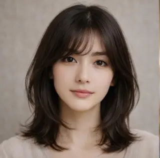 ミディアム M.SLASH 大元研二のヘアスタイル