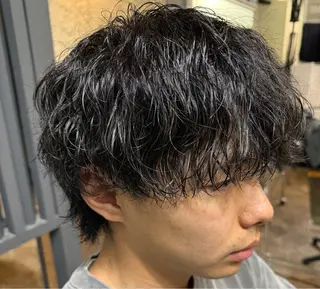 ショート パーマ HRK 1st.メンズサロンのヘアスタイル