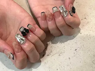 ネイル 韓国/ワンホン/長さ 出しつけ放題🎀のネイルデザイン