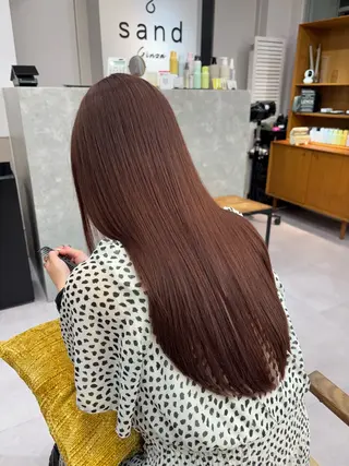 ロング カラー るな🩰 銀座暖色カラー♩🎀のヘアスタイル