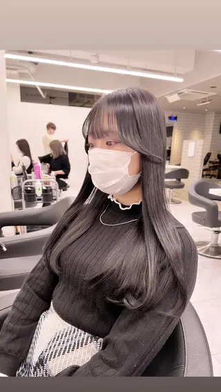 ロング カラー パーマ ヘアアレンジ メンズ 上品＆韓国風 🥀海心🥀のヘアスタイル