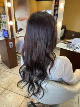 ロング カラー 中田 こころのヘアスタイル