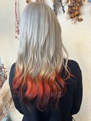 ロング カラー 根本 奈緒のヘアスタイル