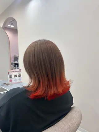 ミディアム カラー 原田 はなのヘアスタイル