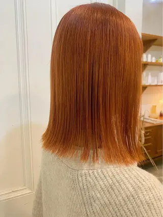 セミロング カラー wakana/ 柔らかベージュカラーのヘアスタイル
