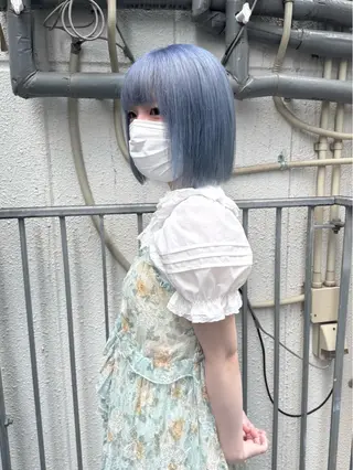 ミディアム カラー ハイトーン/名古屋 Hinakiのヘアスタイル