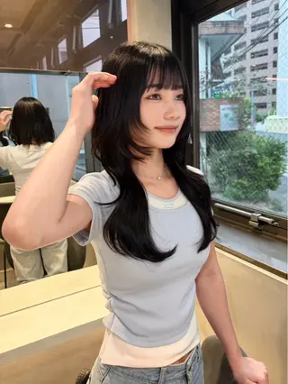ロング ヘアアレンジ 🍂秋の透明感カラー 🧡縮毛矯正櫻井のヘアスタイル