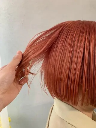 ショート カラー ボブパーマコテ巻き風 パーマNo1深江秀平のヘアスタイル