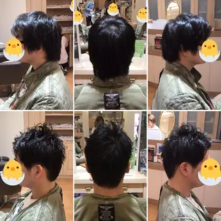 ショート メンズ 白浜 サキのヘアスタイル