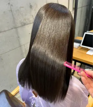 ミディアム 髪質改善 永田零亜のヘアスタイル