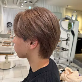 メンズ メンズ、ボブパーマ/ 透明感カラー/下村伯のヘアスタイル