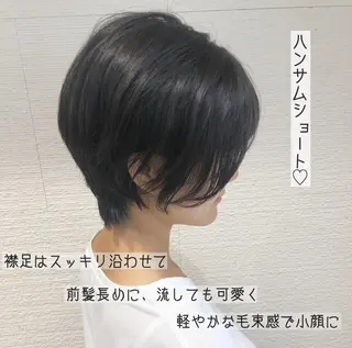 ショート カラー 似合わせ/レイヤー /ボブ/新谷のヘアスタイル