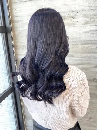 ロング カラー NANO／ ブリーチ×レイヤーのヘアスタイル
