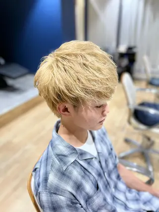 ショート カラー メンズ メンズサロン LiGKAITO🦖のヘアスタイル