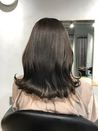 セミロング カラー パーマ akane/ボブ /ブラウンベージュのヘアスタイル