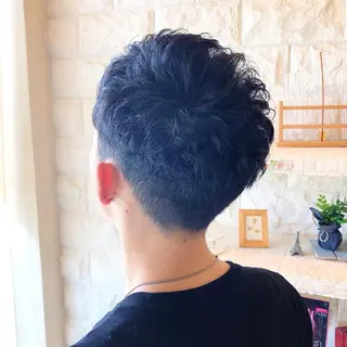 ショート パーマ メンズ 土居 正季のヘアスタイル
