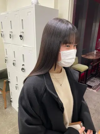 ロング カラー 水田吉亮/髪質改善/ 縮毛矯正/レイヤーのヘアスタイル