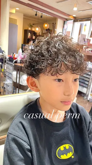 パーマ メンズ 横山 亮太のヘアスタイル