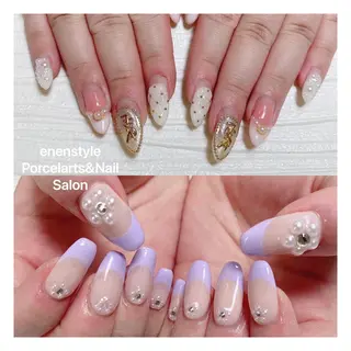 ミディアム ネイル 🐾enen style 🐾のネイルデザイン