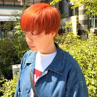 ショート メンズ パーマ/艶カラー /似合わせ ヤギのヘアスタイル