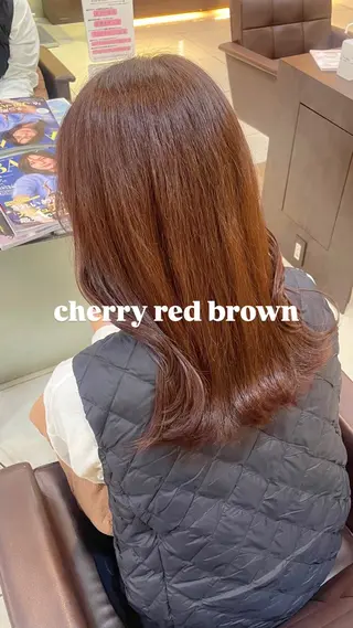 セミロング カラー 🤎韓国ヘア ベージュ まゆか🤎のヘアスタイル