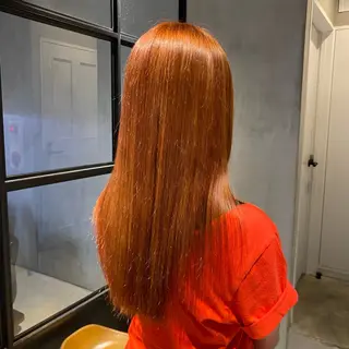 ロング カラー ひなた/elima 調布/暖色カラーのヘアスタイル