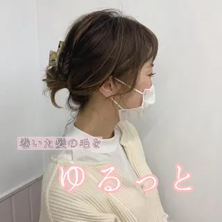 カラー レイヤーカット/ 巻ける縮毛矯正のヘアスタイル