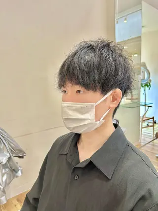 ショート パーマ 藤森 達也のヘアスタイル